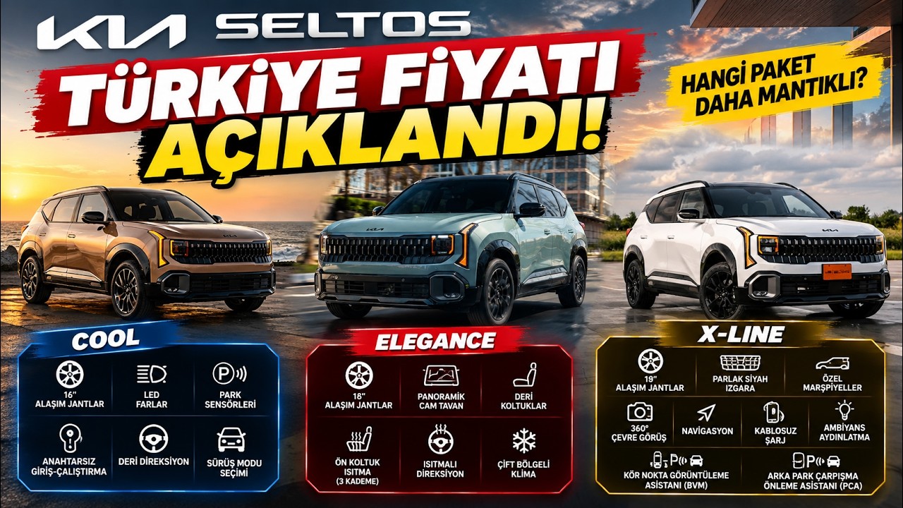 Kia Seltos Fiyatları Açıklandı: Cool, Elegance, X-Line