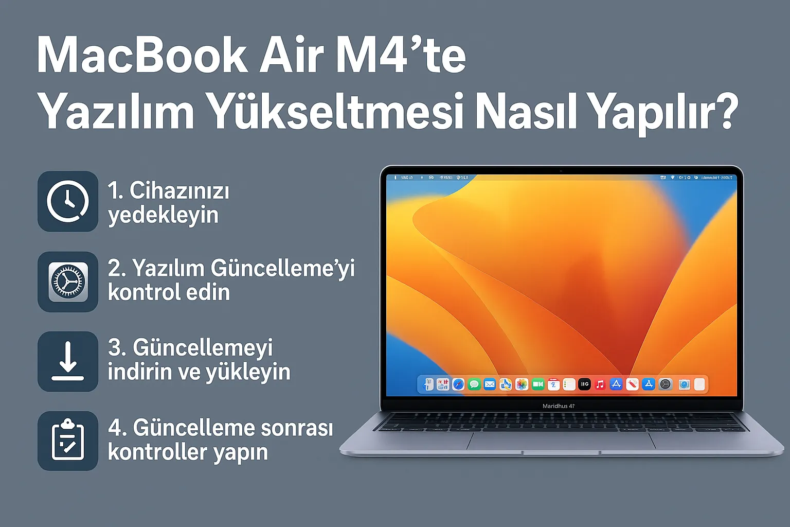 MacBook Air M4’de Yazılım Yükseltmesi Nasıl Yapılır?