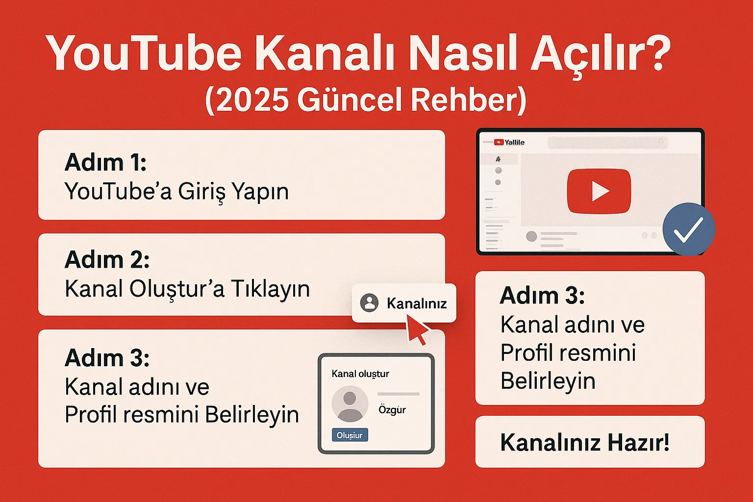 YouTube Kanalı Nasıl Açılır? (2025 Güncel Rehber)