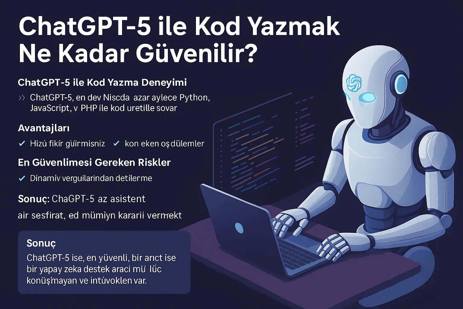 ChatGPT-5 ile Kod Yazmak Ne Kadar Güvenilir? (2025 Test Sonuçları ve Analiz)