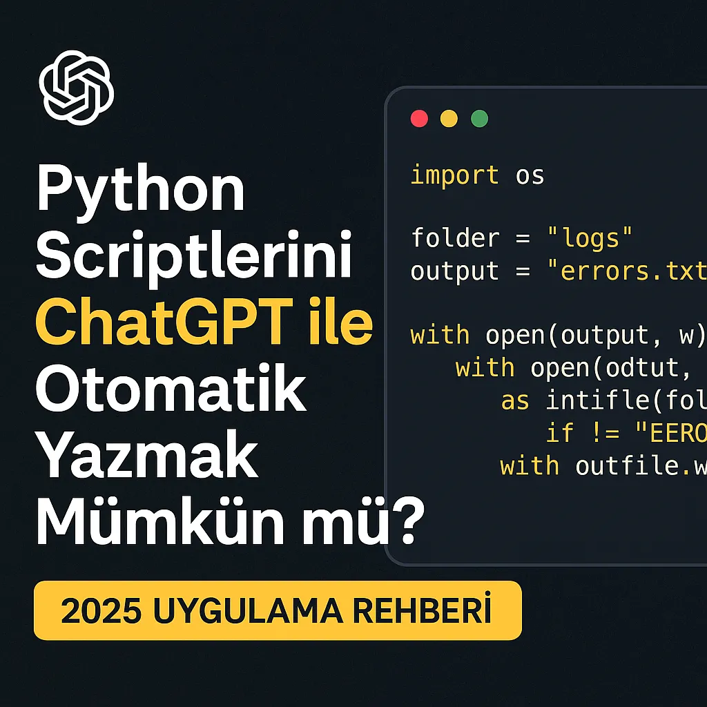 Python Scriptlerini ChatGPT ile Otomatik Yazmak Mümkün mü? (2025 Uygulama Rehberi)