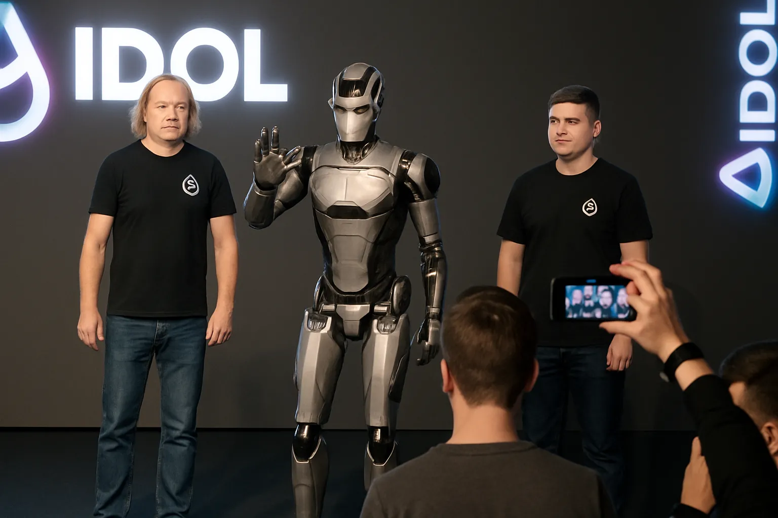 Rusya'da yapay zekalı insansı robotu tanıtım sırasında yere düştü